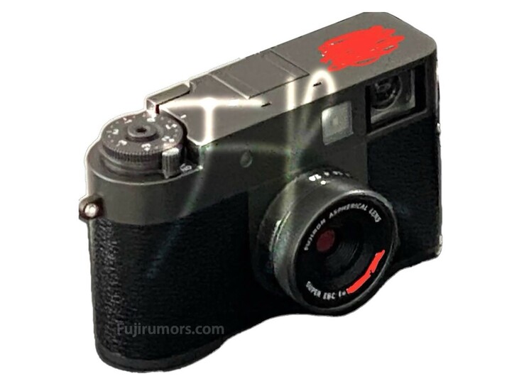 Ecco come dovrebbe apparire la nuova fotocamera half-frame di Fujifilm (fonte: FujiRumors)